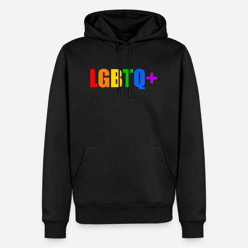 LGBTQ Regenbogen - Männer Premium Bio Hoodie - Schwarz