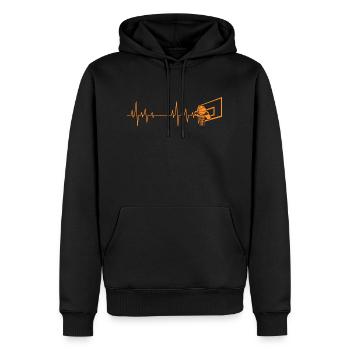 Basketball liebe - Männer Premium Bio Hoodie - Schwarz - Vorne - Nico (187cm)