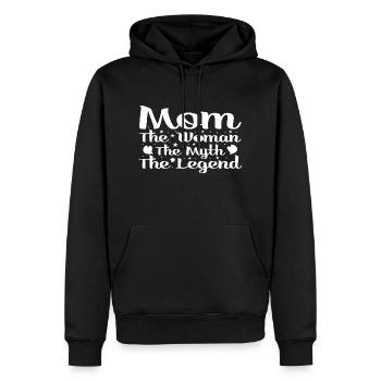 Mama Mama Die Frau Der Mythos Die Legende - Männer Premium Bio Hoodie - Schwarz - Vorne - Nico (187cm)