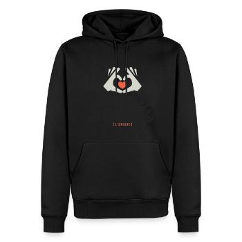 Super Secrétaire l unique cadeau Secretaire - Sweat à capuche Premium bio Homme - noir - Devant - Nico (187cm)