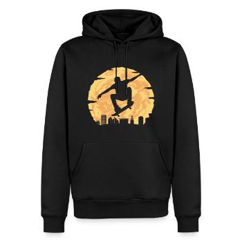Skater Skateboarder Design Skateboard Skaten - Männer Premium Bio Hoodie - Schwarz - Vorne - Nico (187cm)