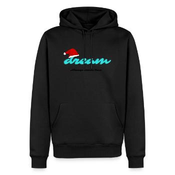Rêve de Noël - Sweat à capuche Premium bio Homme - noir - Devant - Nico (187cm)