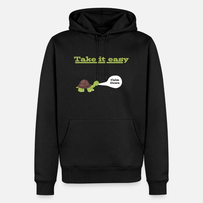 Take it easy - Männer Premium Bio Hoodie - Schwarz