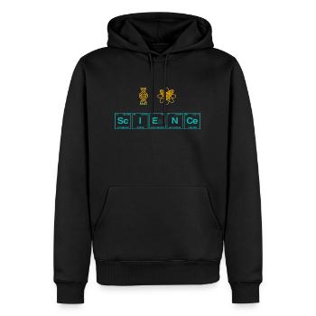 I LOVE SCIENCE - Wissenschaft Symbole - Männer Premium Bio Hoodie - Schwarz - Vorne - Nico (187cm)