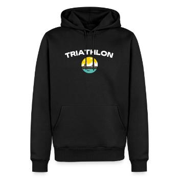 Triathlon - Sweat à capuche Premium bio Homme - noir - Devant - Nico (187cm)