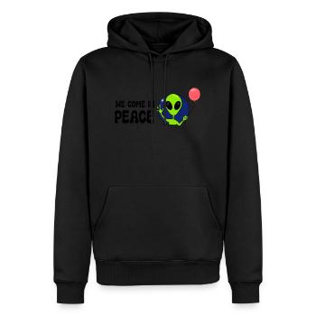 Nous venons en paix - Sweat à capuche Premium bio Homme - noir - Devant - Nico (187cm)