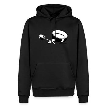 J peux pas j ai concert de casserole - Visuel seul - Sweat à capuche Premium bio Homme - noir - Devant - Nico (187cm)