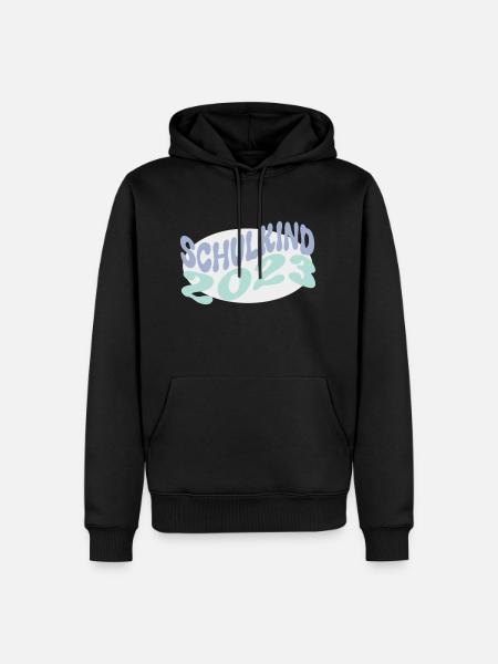 Schulkind 2023 - Männer Premium Bio Hoodie - Schwarz