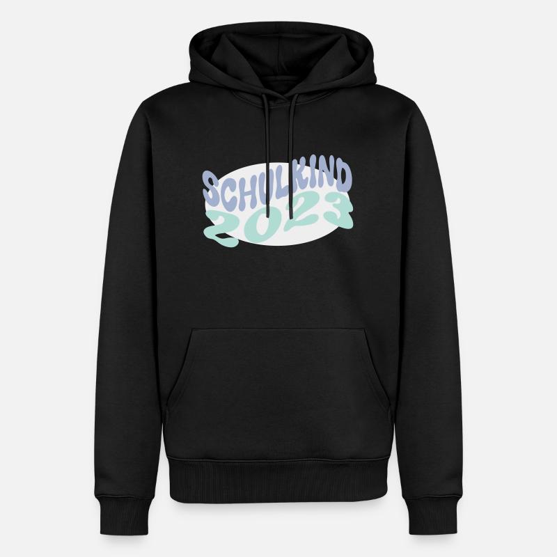 Schulkind 2023 - Männer Premium Bio Hoodie - Schwarz