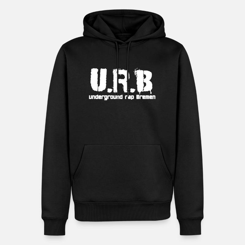 U.R.B - rap underground brême - Sweat à capuche Premium bio Homme - noir
