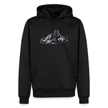 Kart - Männer Premium Bio Hoodie - Schwarz - Vorne - Nico (187cm)