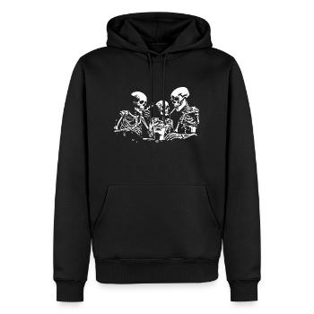 Skelette feiern eine Party - Männer Premium Bio Hoodie - Schwarz - Vorne - Nico (187cm)
