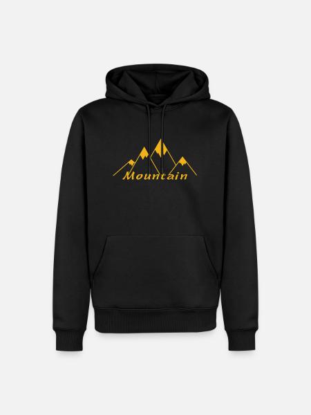 Mountain 7 - Männer Premium Bio Hoodie - Schwarz