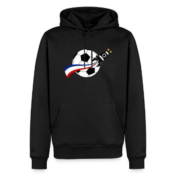 Frankreich Ballon Flagge - Männer Premium Bio Hoodie - Schwarz - Vorne - Nico (187cm)