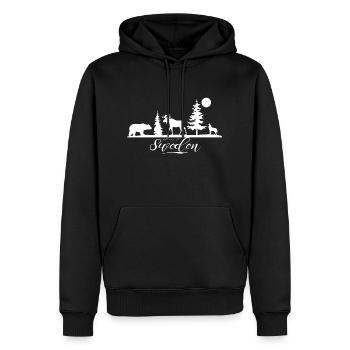 Sweden Sweden Viking Norden Scandinavia Midsummer - Men’s Premium Organic Hoodie - black - Front - Nico (187cm)