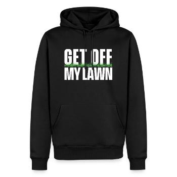 Get Off My Lawn - Tondeuse à gazon pour aménagement paysager - Sweat à capuche Premium bio Homme - noir - Devant - Nico (187cm)