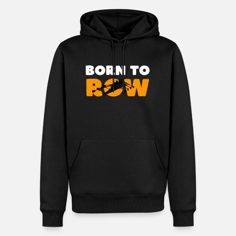 Né pour ramer - Sweat à capuche Premium bio Homme - noir