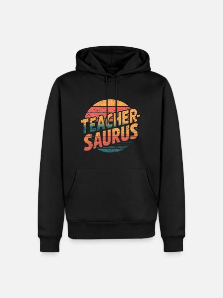 Teacher-saurus 14 - Männer Premium Bio Hoodie - Schwarz