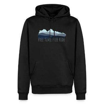 MT - Mountain Bike - Bicycle - Bike - Cycling - Men’s Premium Organic Hoodie - black - Front - Nico (187cm)