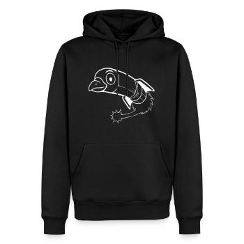 Missile Pigeon - Men’s Premium Organic Hoodie - black - Front - Nico (187cm)