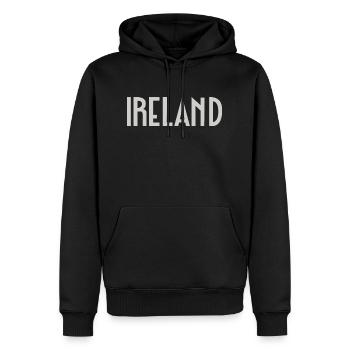 Irland - Männer Premium Bio Hoodie - Schwarz - Vorne - Nico (187cm)
