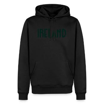 Irland - Männer Premium Bio Hoodie - Schwarz - Vorne - Nico (187cm)