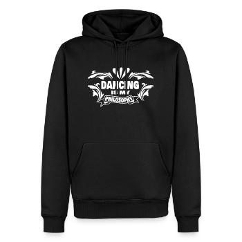 Dancing - Männer Premium Bio Hoodie - Schwarz - Vorne - Nico (187cm)
