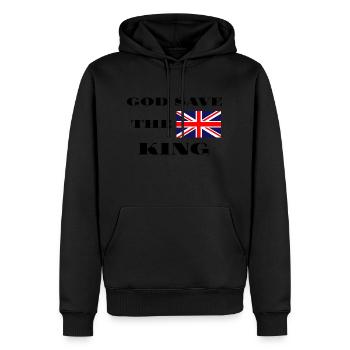 Gott schütze den König - Männer Premium Bio Hoodie - Schwarz - Vorne - Nico (187cm)
