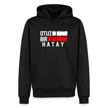 otuz bir Hatay - Männer Premium Bio Hoodie - Schwarz - Vorne - Nico (187cm)