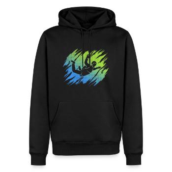 Fallschirmspringen Fallschirmspringer Fallschirm - Männer Premium Bio Hoodie - Schwarz - Vorne - Nico (187cm)