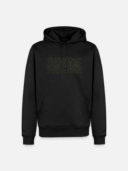 Lime - Männer Premium Bio Hoodie - Schwarz