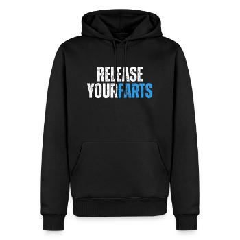 Lustiges T-Shirt-Design - Männer Premium Bio Hoodie - Schwarz - Vorne - Nico (187cm)
