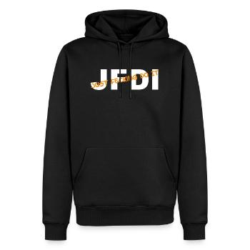 JFDI - Just Feckin Do It - Men’s Premium Organic Hoodie - black - Front - Nico (187cm)