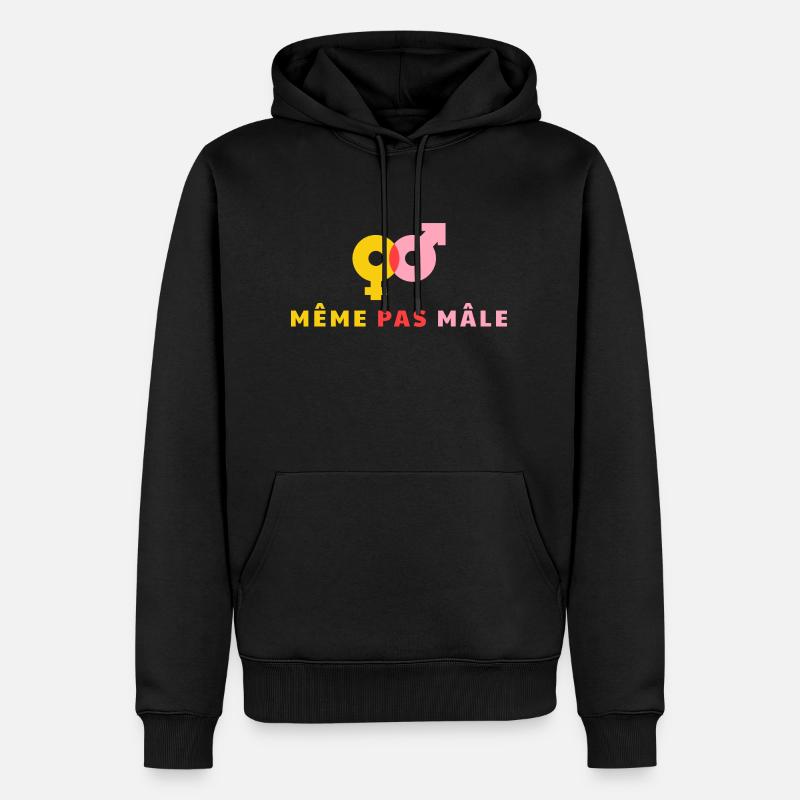 Même pas mâle - Sweat à capuche Premium bio Homme - noir