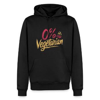 0% Vegetarian 11 - Männer Premium Bio Hoodie - Schwarz - Vorne - Nico (187cm)