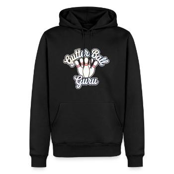 Gutter Ball Guru 12 - Männer Premium Bio Hoodie - Schwarz - Vorne - Nico (187cm)