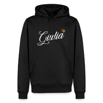 Giulia Custom Name for Women Kids Toddlers - - Men’s Premium Organic Hoodie - black - Front - Nico (187cm)