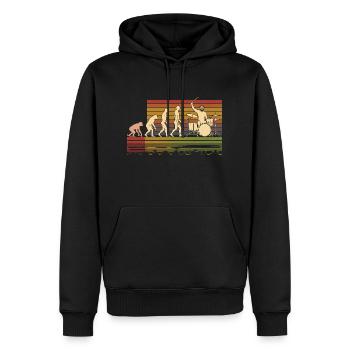 Batteur Evolution Trommeln - Männer Premium Bio Hoodie - Schwarz - Vorne - Nico (187cm)