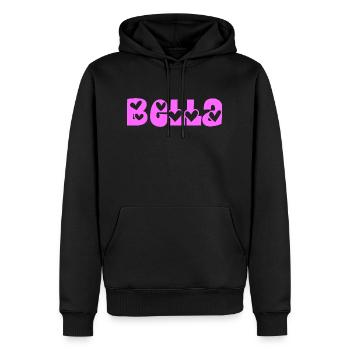 Bella Girl First Name - Men’s Premium Organic Hoodie - black - Front - Nico (187cm)