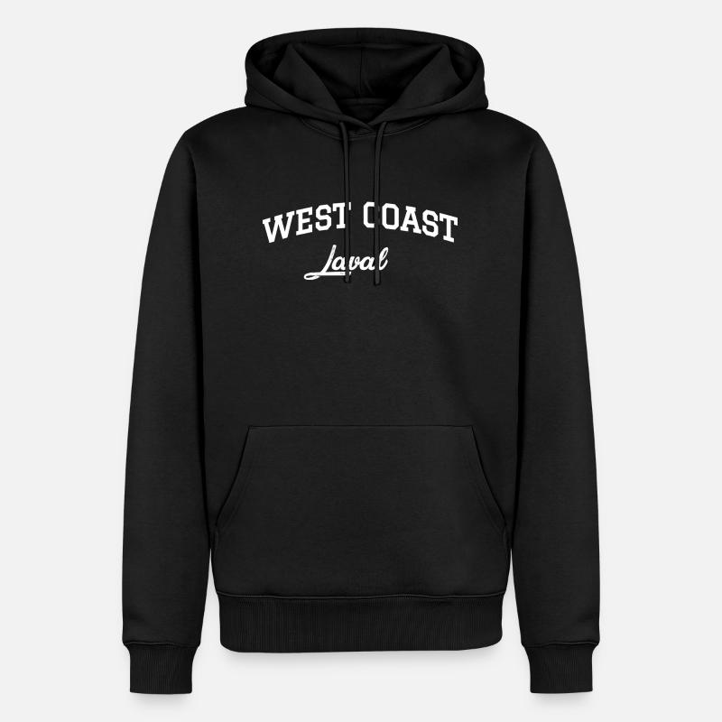 WEST COAST Laval - Sweat à capuche Premium bio Homme - noir