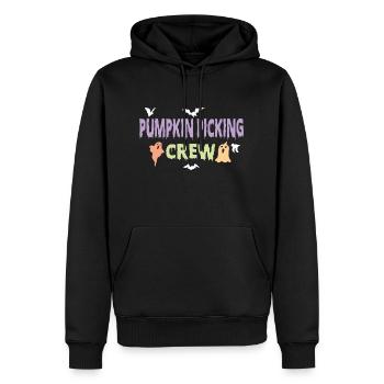 Pumpkin Picking Crew Halloween Matching - Männer Premium Bio Hoodie - Schwarz - Vorne - Nico (187cm)