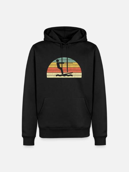 ski nautique - Sweat à capuche Premium bio Homme - noir