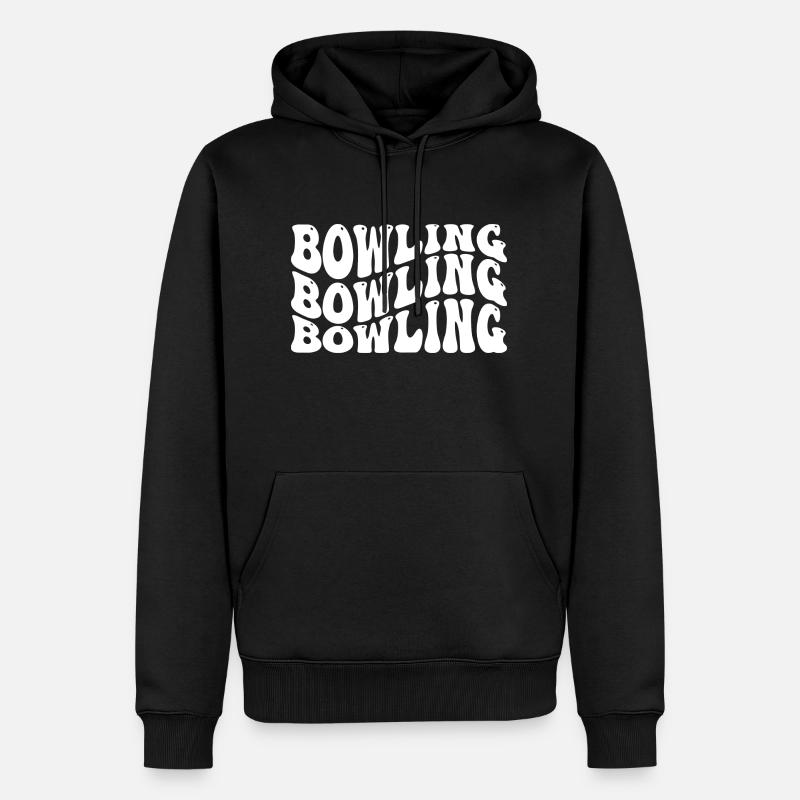 Bowling - Männer Premium Bio Hoodie - Schwarz