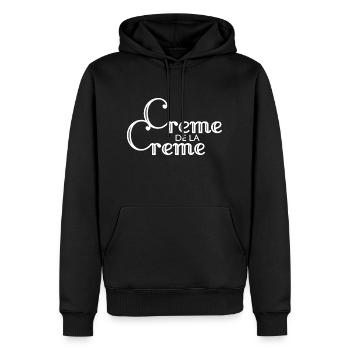 crème de la crème - Men’s Premium Organic Hoodie - black - Front - Nico (187cm)