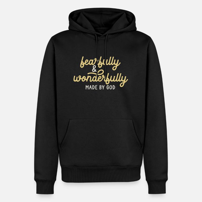 fearfully made - Männer Premium Bio Hoodie - Schwarz