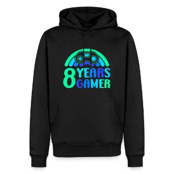 8. Geburtstag Junge 8 Jahre Controller Gaming - Männer Premium Bio Hoodie - Schwarz - Vorne - Nico (187cm)