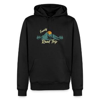 Roadtrip mit der Familie | Urlaubsreisen - Männer Premium Bio Hoodie - Schwarz - Vorne - Nico (187cm)