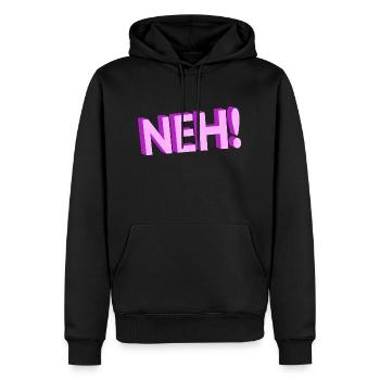 Neh! - Männer Premium Bio Hoodie - Schwarz - Vorne - Nico (187cm)