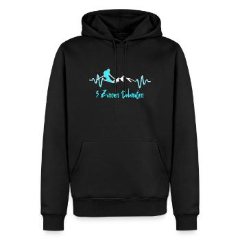 Skiing 3 Zinnen Dolomites - Men’s Premium Organic Hoodie - black - Front - Nico (187cm)