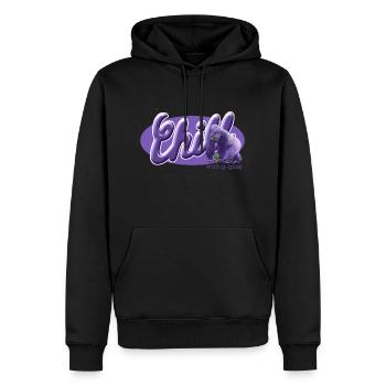 chill with g-glue - Männer Premium Bio Hoodie - Schwarz - Vorne - Nico (187cm)